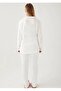 Women's long sleeve button-down shirt collar pajama set with bias trim thclvr.77.17.pc.vr - 2