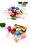 Colorful Wooden Maracas - Rattle Tamtam Winter Winter Kids Baby Shaking Toy - 8
