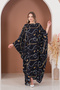 Women's Patterned Viscose Kaftan Dress - 3