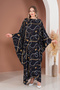 Women's Patterned Viscose Kaftan Dress - 6