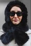 Women's Faux Fur Plush Hat with Neck Tie and Scarf - 7