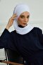 Cross Planting Scarf Design Chiffon Ready-Made Turban,Ht-48,White - 6