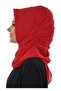 شال شيفون عملي بتصميم مجمع من الجانب، PS-8، أحمر - 3