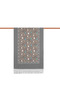 Floral Pattern Embroidered Winter Shoulder Shawl - Gray - 3
