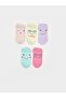 LCW Kids Patterned Girl's Booties Socks Pack of 5