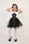 Girl's Black Sequin Floral T-Shirt Black Tutu Skirt Suit April 23Th October 29Th Show Outfit - 4