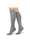 Bamboo Women's Knee Length Plain Melange Gray Color Soft Long Seamless Socks / Not Showing Skin Socks - 4