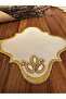 Coffee Side Cocktail Presentation Napkin with 6 Gold Brooches - 4