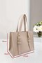 Women's Faux Leather Mini Hand and Shoulder Tote Bag with Stitching Detail - 5