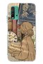 Redmi 9t Compatible Retro Newspaper Woman Design Transparent Silicone Case
