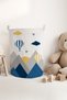 Blue Bird Valley Patterned Children's and Baby's Room Organizer Toy Basket Tlas-300
