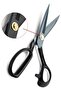 28cm Stainless Steel Sharpenable Professional Black Tailor Scissors - in A-275 Custom Box