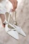 Women's Shoes Pointed Toe Open Back Double Band Heel Height 9 cm - 3