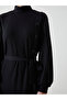 Nevavm Textured Dress with High Collar - 3