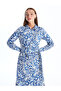 Nevavm Women's Patterned Long Sleeve Shirt Dress with Difference - 3