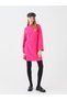 Ozmekan New Season Mock Neck Straight Long Sleeve A-Line Dress