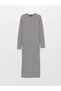 Crew Neck Straight Long Sleeve Women's Dress - 6