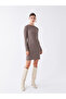 Crew Neck Straight Long Sleeve Women's Dress - 2