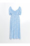 Nevavm Heart Collar Floral Dress with Difference - 6