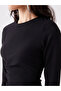 Women's Dress - Crew Neck, Solid, Long Sleeve - 4