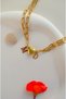 Gift Boxed Paper Clip Chain Letters Steel Lover Necklace Couple Necklace Double Necklace Friendly Necklace with Heart - 6
