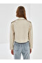 Trendlucky Biker Collar Women's Leather Look Jacket with a Difference - 5