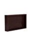 Medium Size Shiny Dark Brown Crocodile Pattern Leather Tray - 2