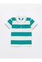 Polo Neck Short Sleeve Striped Baby Boy T-Shirt and Pants Set of 2 - 5