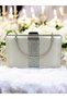 Skin Color Satin Silver Stone Women's Evening Dress Bag Evening Bag - 6