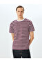 Men's Burgundy Striped T-Shirt - 3