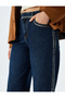 Women's Navy Wide Leg Jeans - 5