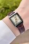 Women's Wristwatch with Yellow Cord and Brown Color - 5