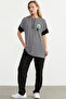 Stripe Combination Combed Cotton Trousers Suit - Black - 5