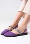 Poppy Purple Suede Stoned Women's Flats Daily Flat Shoes - 2