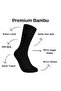 Vegan and Organic Black Bamboo Men's Oversize, Plus Size Socks 4 Pairs 45-48 - 3