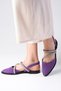 Poppy Purple Suede Stoned Women's Flats Daily Flat Shoes - 5