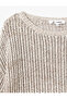 Crew Neck Openwork Long Sleeve Knitwear Sweater - 5