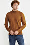 Men's Half-Turtleneck Knit Sweater - Mustard - 3