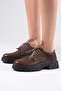 Olivia Brown Thick Soled Women's Loafer Shoes - 4