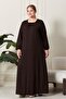 Women's Plus Size Square Neck Hijab Dress - 6