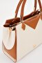 Cream - Camel Double Hidden Eye Handbag - 4
