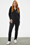 Hooded Tracksuit with Quilted Detail - Black - 3