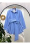 Women's Waist Belted Flame Shirt