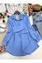 Women's Waist Belted Flame Shirt - 5