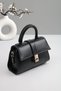 Clamshell Magnet Closure Shiny Faux Leather Cross Shoulder Strap Mini Size Hand and Shoulder Bag - 2