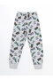 Lcw Kids Gray Crew Neck Boys' Pajama Set - 3