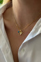 Elegant Chain Evil Eye and Heart Necklace