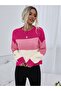 Women's Oversize Striped Knitwear Sweater, Striped Sweater - 3