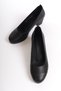 Genuine Leather Laser Cut Perforated Black Casual Women's Shoes - 6