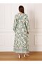Floral Patterned Large Size Viscose Dress - Water Green - Alia - 5